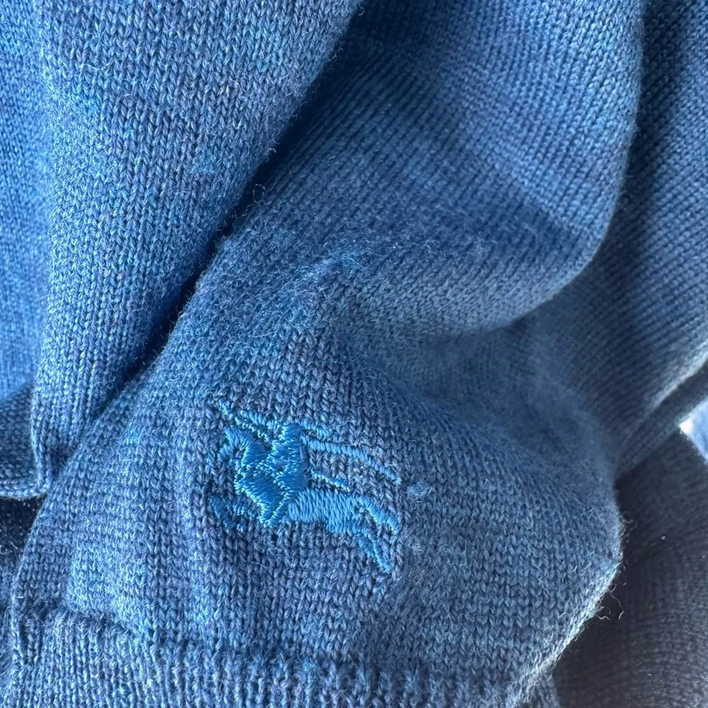 Men's Burberry London Marled Blue 100% wool Sweater